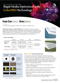 Product Sheet - FOME-COR® SIRIUS with ColorPRO Technology