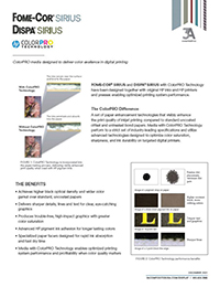 Product Sheet - DISPA® SIRIUS with ColorPRO Technology